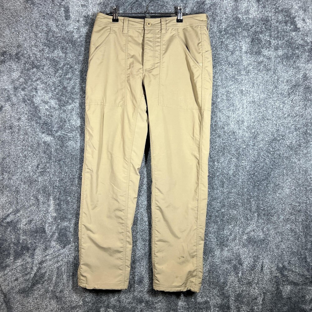 Patagonia Belgrano Pants Mens 31 Beige Stretch Hiking Outdoor Zip Pocket